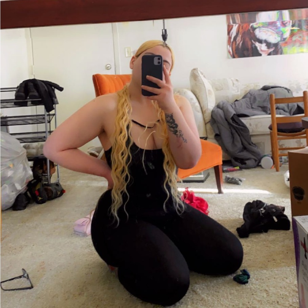 Black bodycon jumpsuit